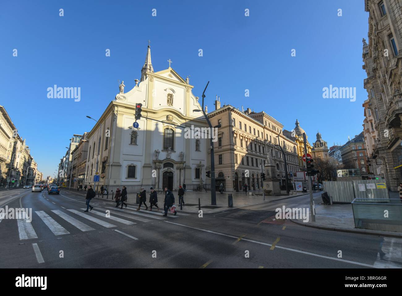 Kossuth Lajos Str., Budapest, Ungarn Stockfoto