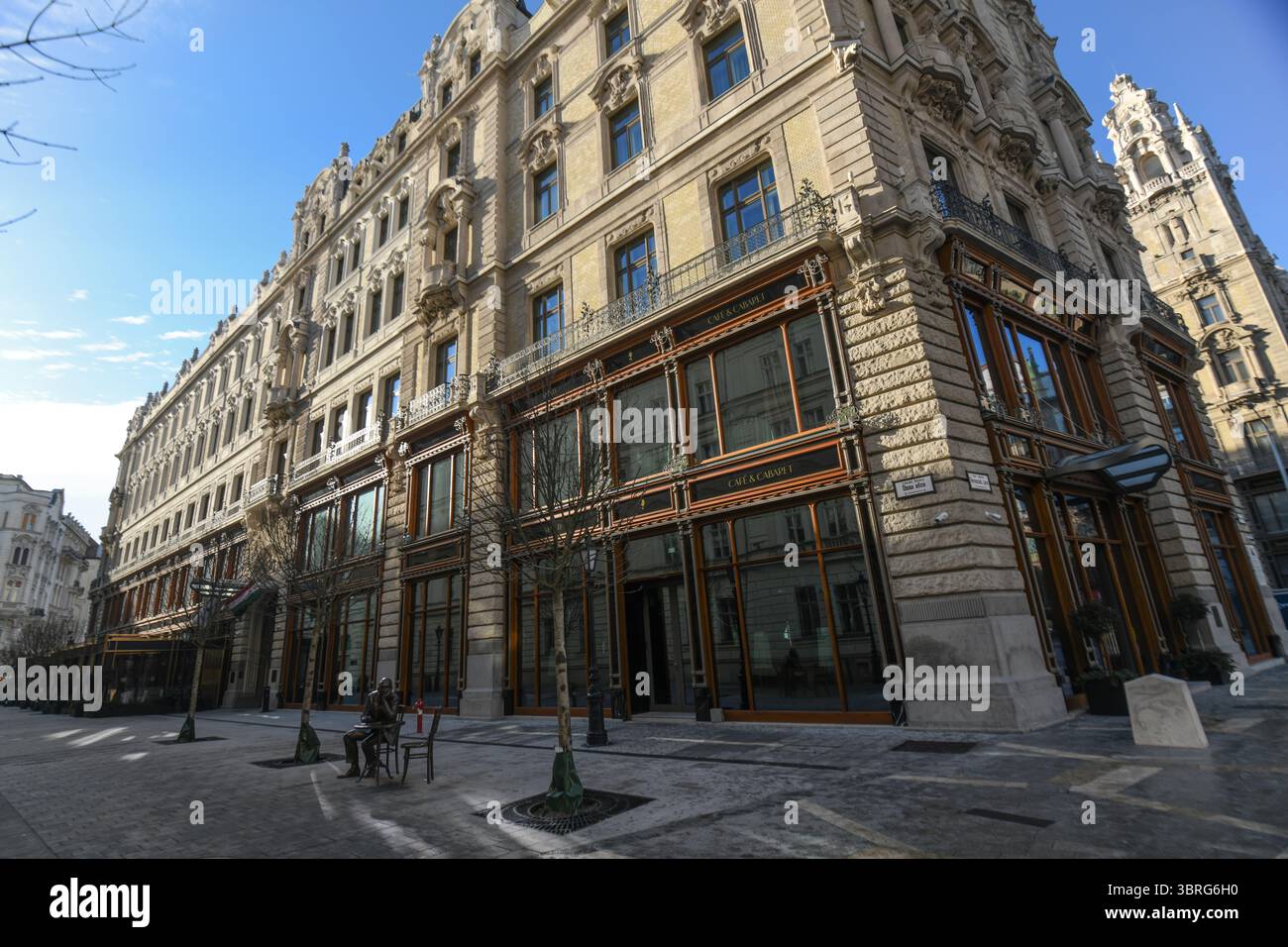 Duna Street, Budapest, Ungarn Stockfoto