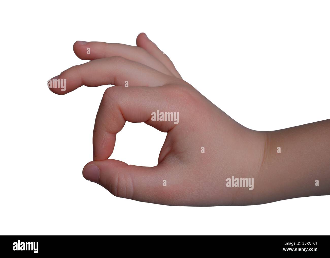 Eine subtile Botschaft mit einer zarten Handbewegung ausdrücken Stockfoto
