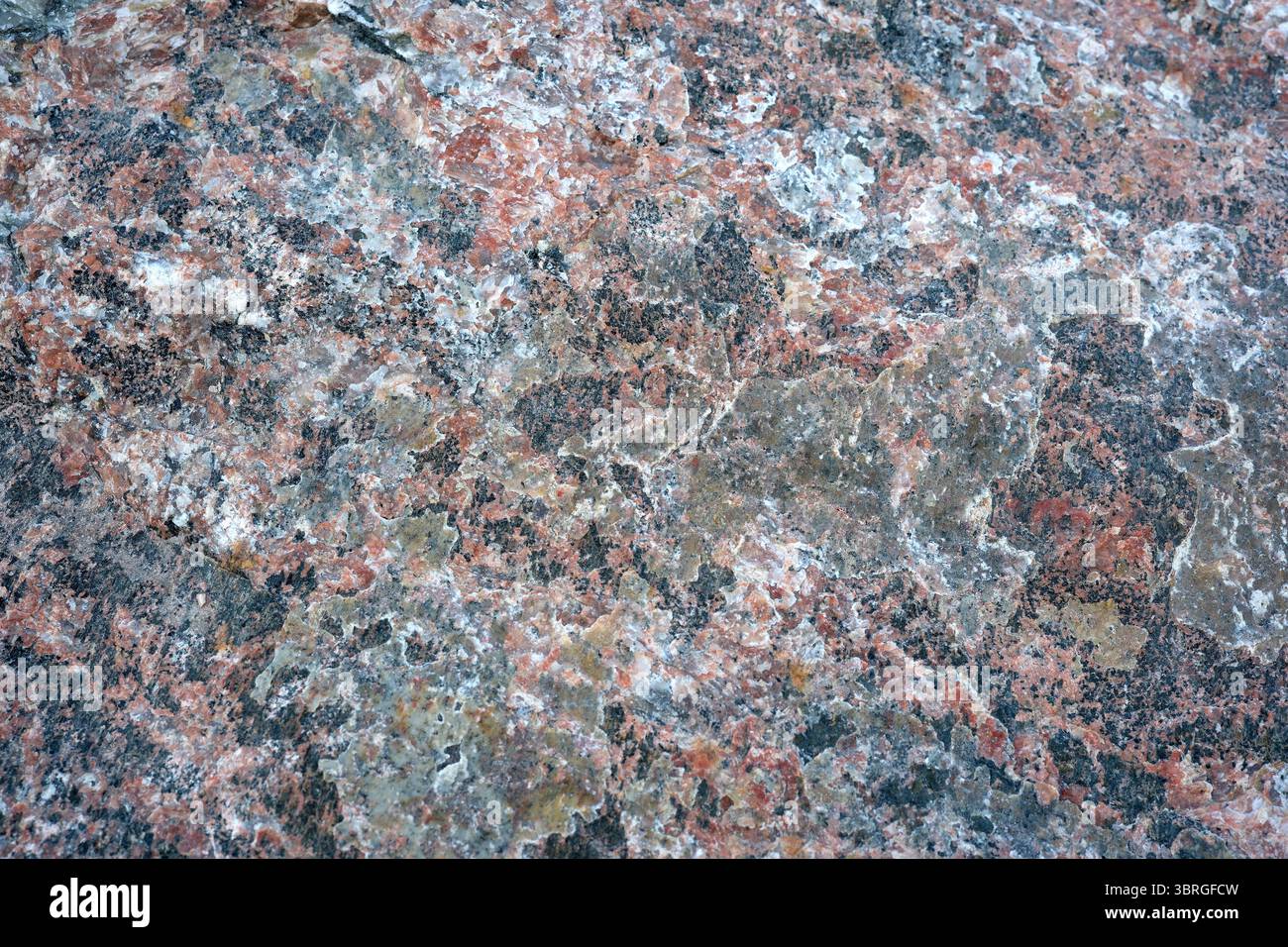 Die Nahaufnahme zeigt atemberaubende Farbtöne und komplexe Gesteinsmuster. Stockfoto