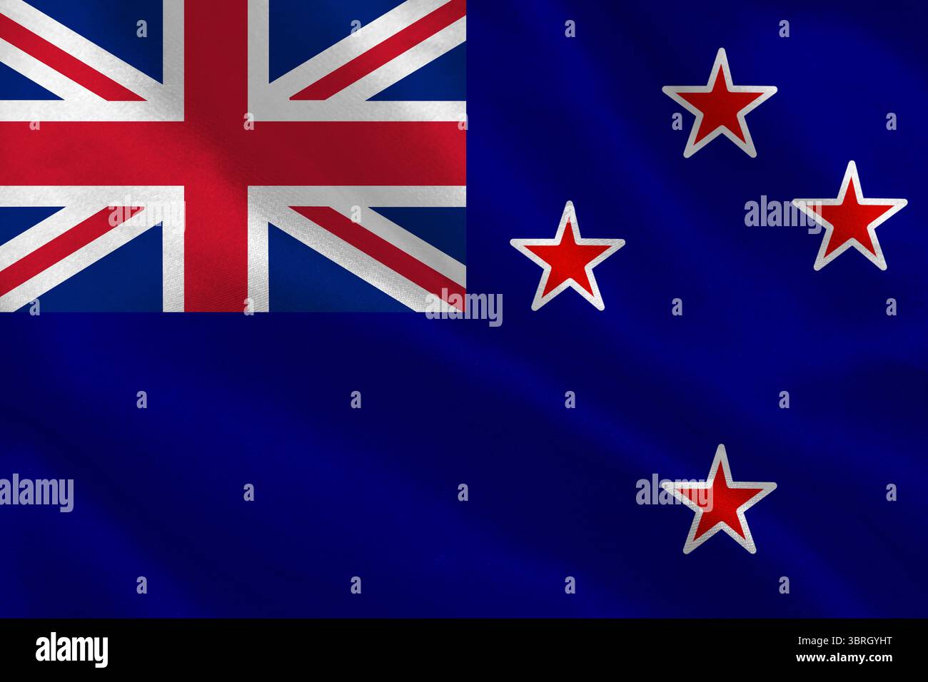 Neuseeland auf weißem Hintergrund Stockfoto