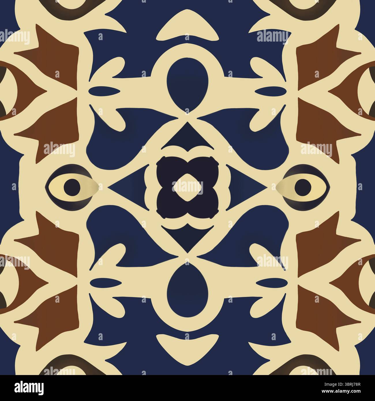 Nahtloses Muster im Retro-Stil 90 Boho Batikmuster Tribal Ethno nahtlos Stockfoto