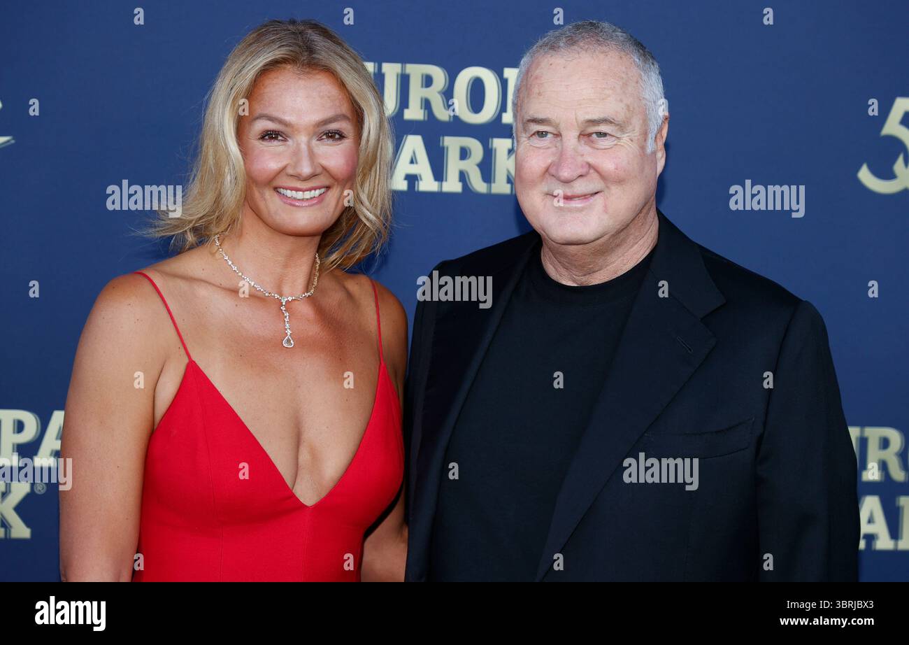 Rost, Deutschland. Juli 2025. Rust, Deutschland - 11. Juli 2025: Europa-Park feiert 50-jähriges Jubiläum mit der Sportsfrau Franziska Van Almsick und Jürgen B. Harder Credit: Mandoga Media/Alamy Live News Stockfoto