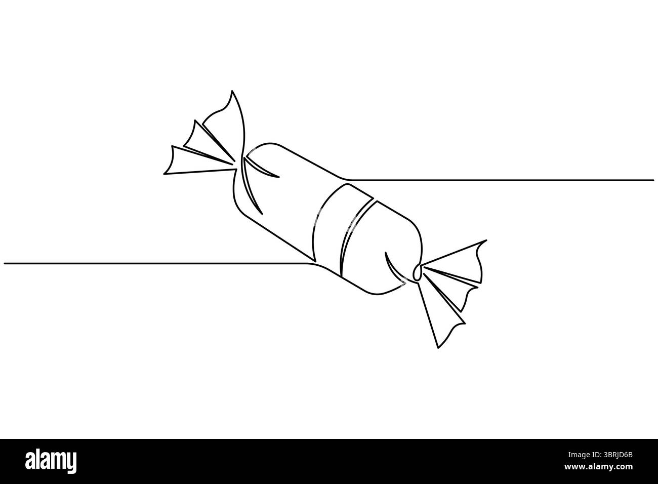 Durchgehende einzeilige Gitarrenzeichnung Vektor einfache Umrisse Musikinstrument minimalistischer Stil Stock Vektor