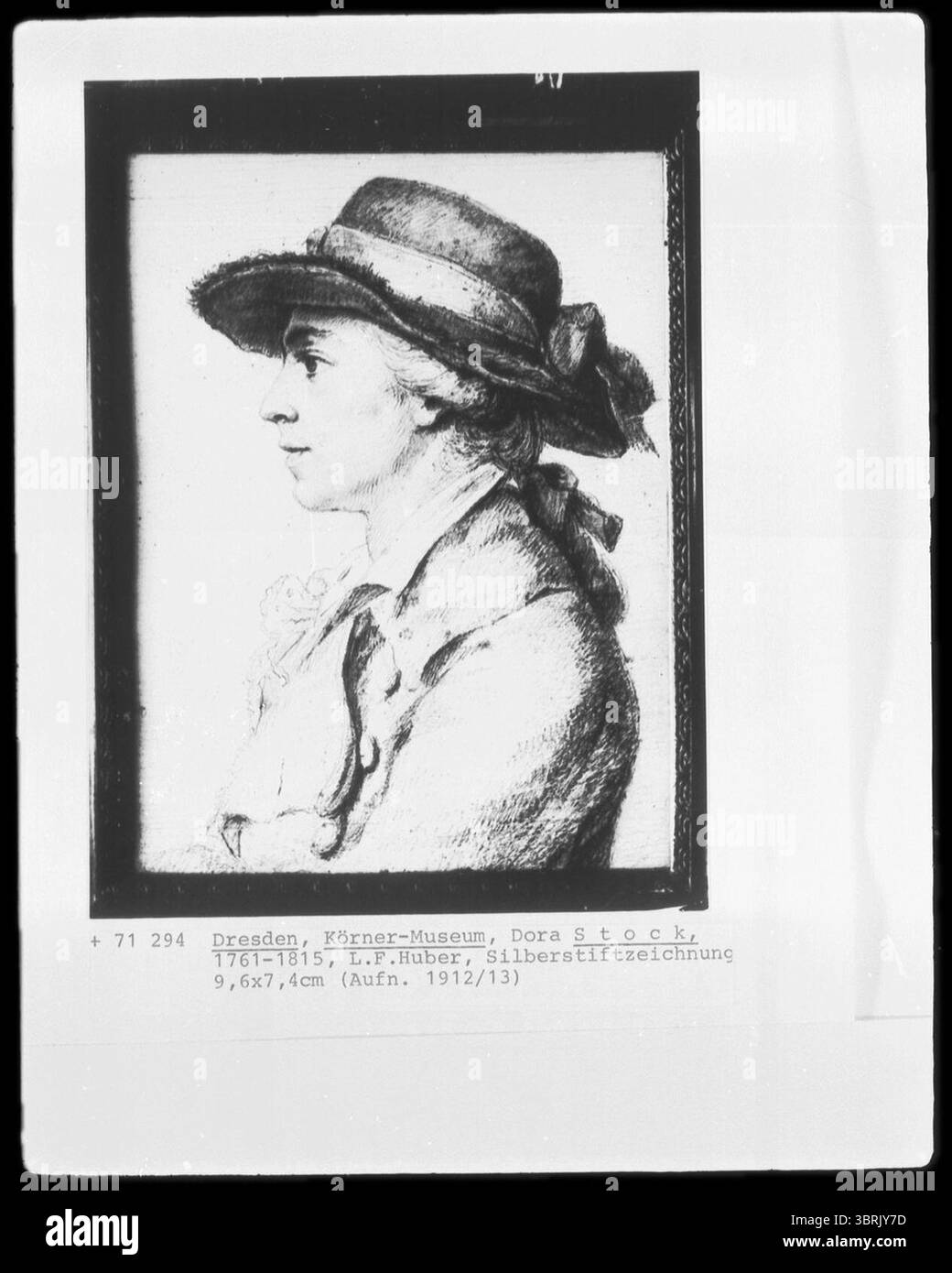 Ludwig Ferdinand Huber mit Hut, von Dora Stock. Stockfoto