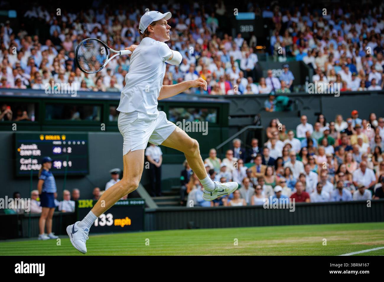 London, Großbritannien. Juli 2025. Alfie Hewett (GBR) während des Gentlemen's Singles Final bei der Wimbledon Championship, im All England Lawn Tennis & Croquet Club, London am Sonntag, 13. Juli 2025. Foto von Patrick Hamilton/Bob Martin Photography) Credit: SIPA USA/Alamy Live News Stockfoto