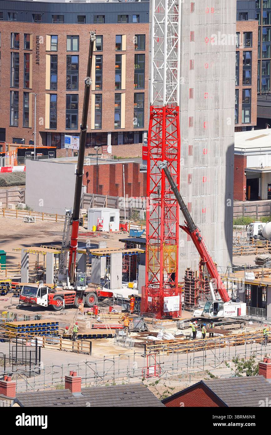 Entwicklung von Dyecoats im Bau an der Kirkstall Road in Leeds, West Yorkshire, Großbritannien Stockfoto