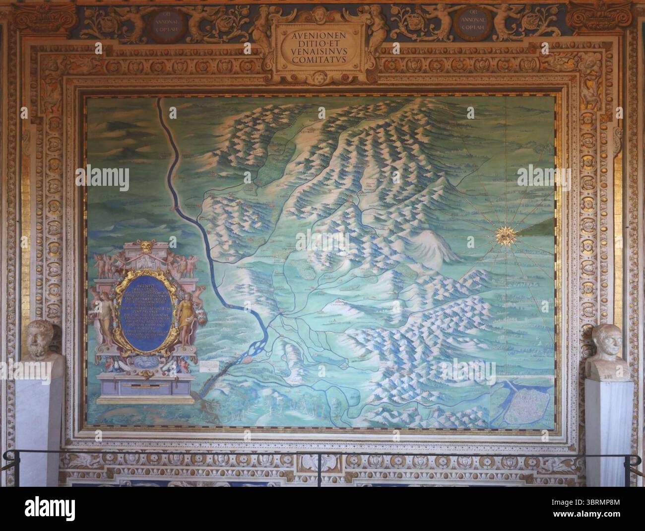 Karte von Avignon und Comtat Venaissin Stockfoto