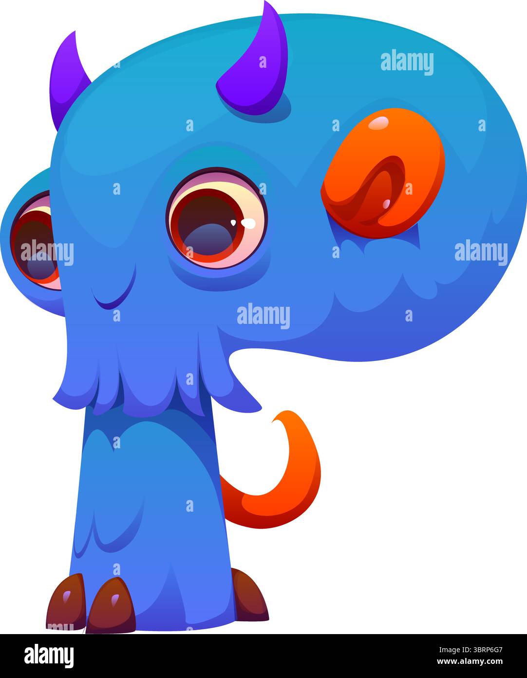 Seltsame Monster Charakter Zeichentrickschrift Buchstabe P. Horror Vogelscheuche englisches Alphabet Typ Symbol, seltsame Fantasy Monster Charakter Vektor Kinder ABC Schriftzeichen. Verrücktes Halloween-Kreatur-Schriftsatz-Element Stock Vektor