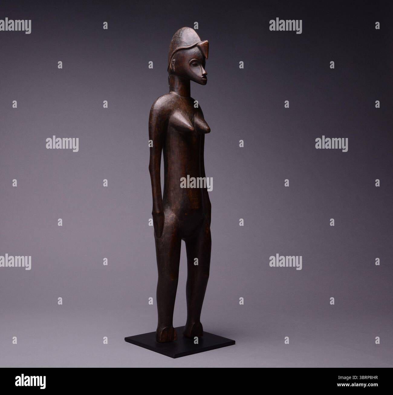 Afrikanische Tribal Art Senufo Holzskulptur einer Frau Stockfoto