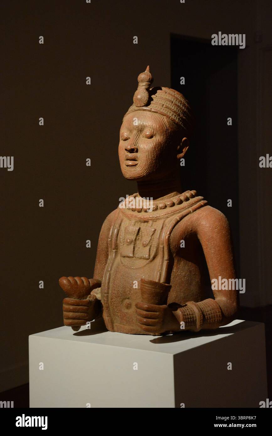 Afrikanischer Stamm AR ife Terrakotta-Büste eines Königs Stockfoto