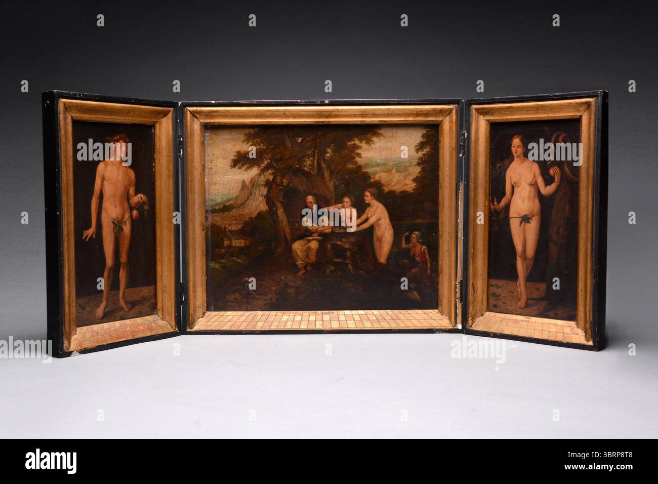 Relanstößiges Ölgemälde Triptychon mit Albrecht Durer Stockfoto