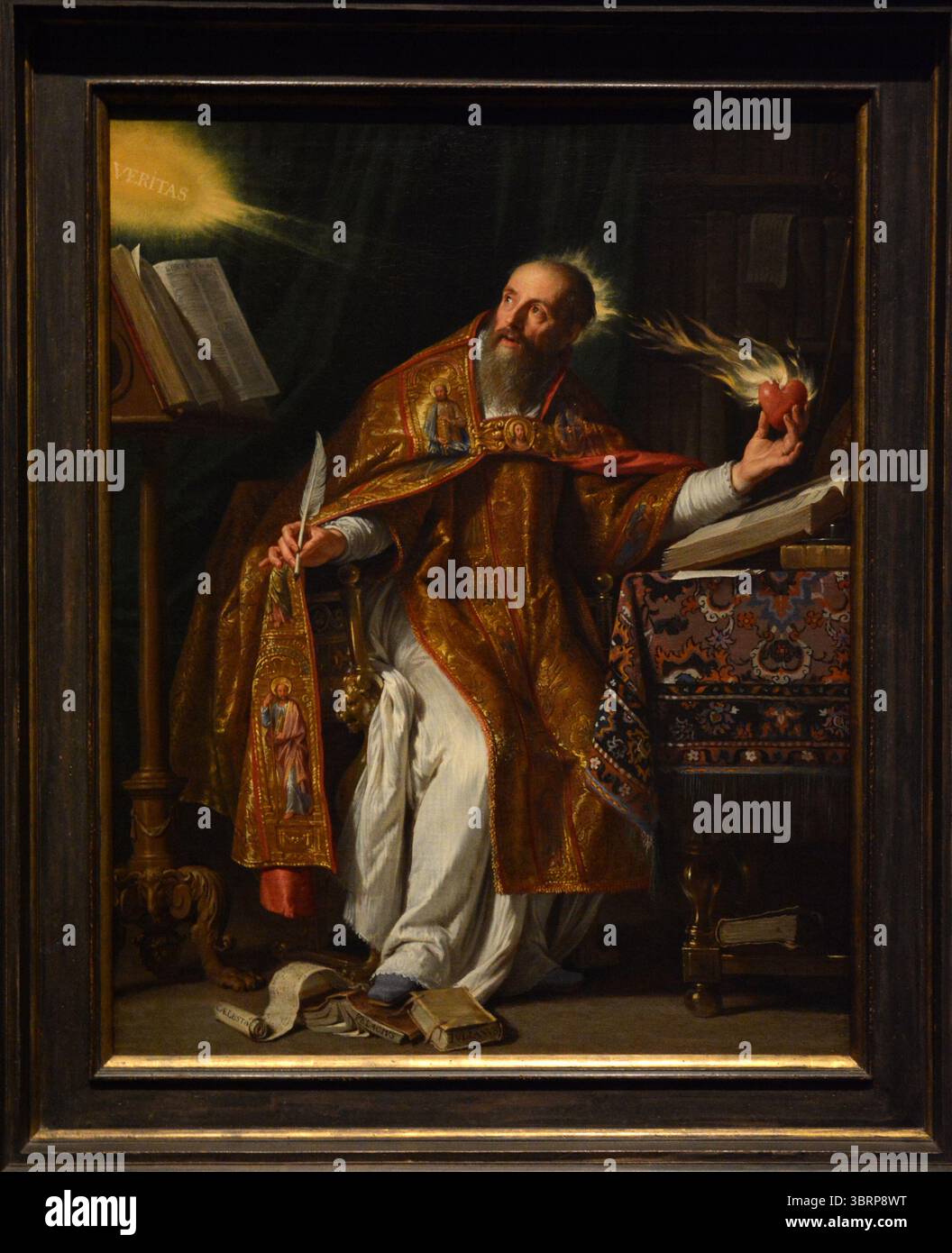 Gemälde des Heiligen Augustinus aus dem 17. Jahrhundert von Philippe de Champaigne Stockfoto