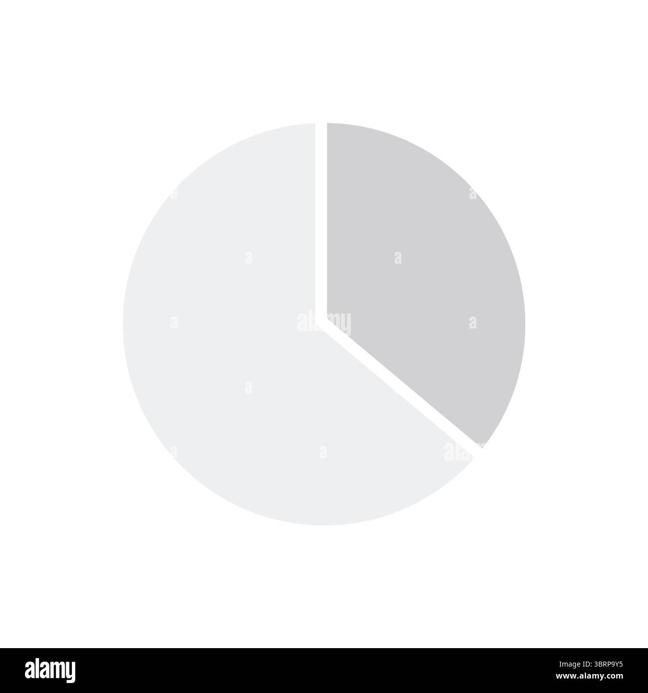 Nahaufnahme des grauen Tortendiagramms Stockfoto