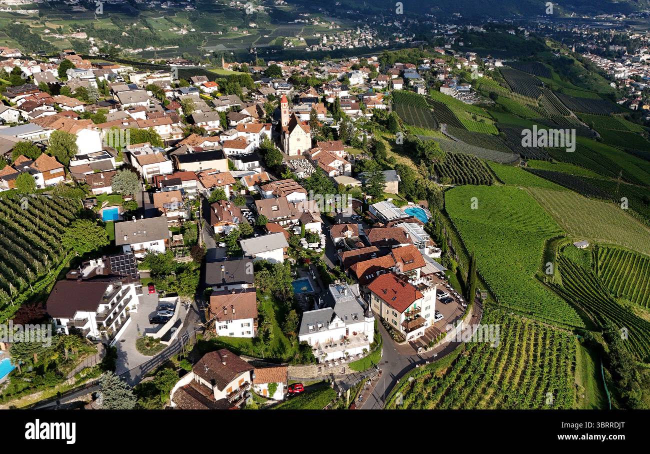 Hier der Blick bei Dorf Tirol oberhalb der Kurstadt Meran, Meran auf die Pfarrkirche hl. Johannes der Taufer, Häusermeer, Weinberge, Meranerland, Burggrafenamt, Südtirol, Südtirol, Südtirol, Tourismus, Wandern, Bergsteigen, spazieren, Shoppen, Relaxen, Urlaubsort *** hier der Blick bei Dorf Tirol oberhalb des Kurortes Meran, Meran auf die Pfarrkirche St. Johannes der Taufe, Häusermeer, Weinberge, Meraner Land, Burggrafenamt, Südtirol, Südtirol, Südtirol, Tourismus, Wandern, Bergsteigen, Wandern, Einkaufen, Entspannen, Ferienresort Stockfoto Hier der Blick bei Dorf Tirol oberhalb der Kurstadt Meran, Meran auf die Pfarrkirche hl. Johannes der Taufer, Häusermeer, Weinberge, Meranerland, Burggrafenamt, Südtirol, Südtirol, Südtirol, Tourismus, Wandern, Bergsteigen, spazieren, Shoppen, Relaxen, Urlaubsort *** hier der Blick bei Dorf Tirol oberhalb des Kurortes Meran, Meran auf die Pfarrkirche St. Johannes der Taufe, Häusermeer, Weinberge, Meraner Land, Burggrafenamt, Südtirol, Südtirol, Südtirol, Tourismus, Wandern, Bergsteigen, Wandern, Einkaufen, Entspannen, Ferienresort Stockfoto