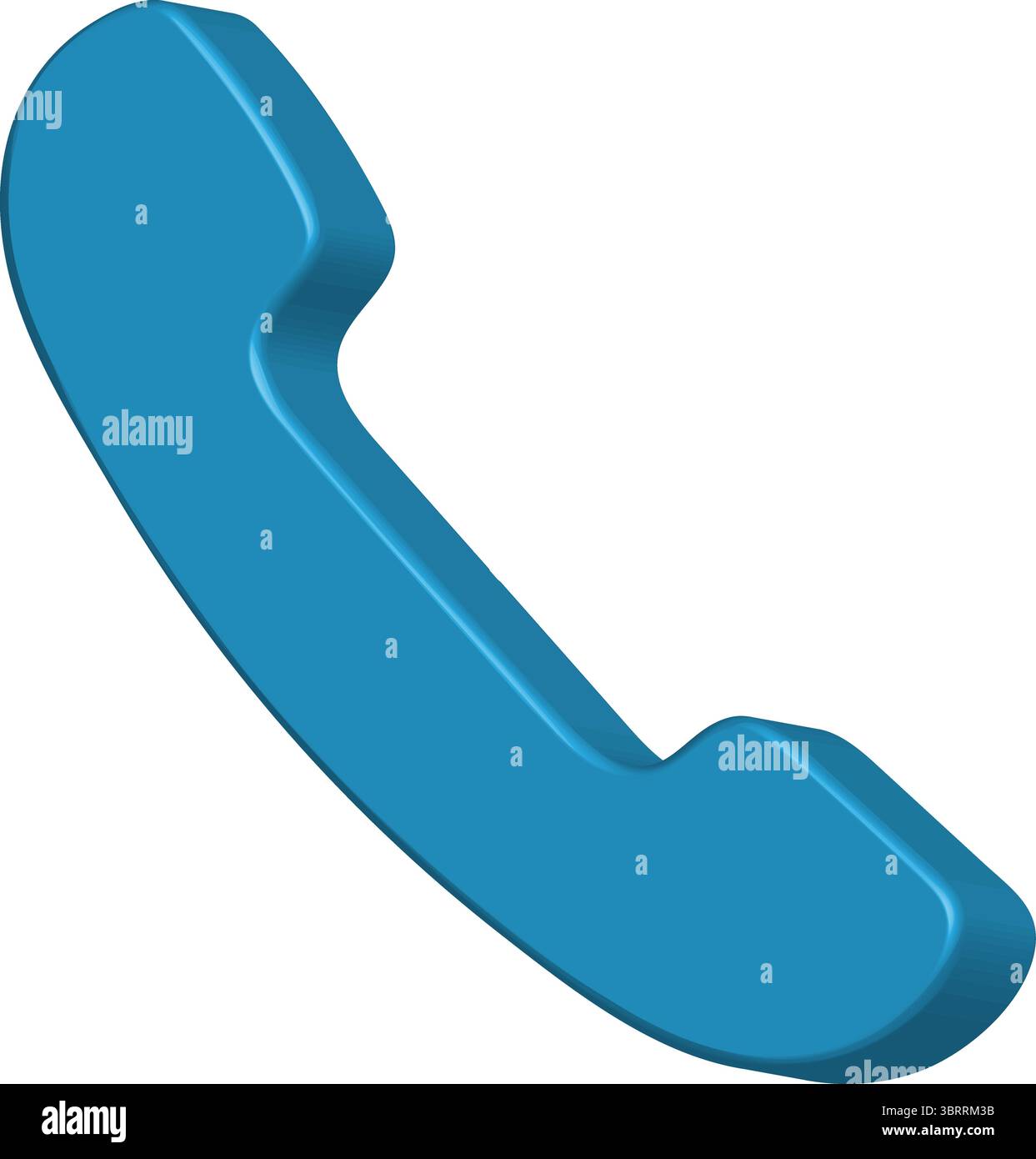 Blaues Telefonsymbol – Kontakt- und Anrufsymbol Stock Vektor