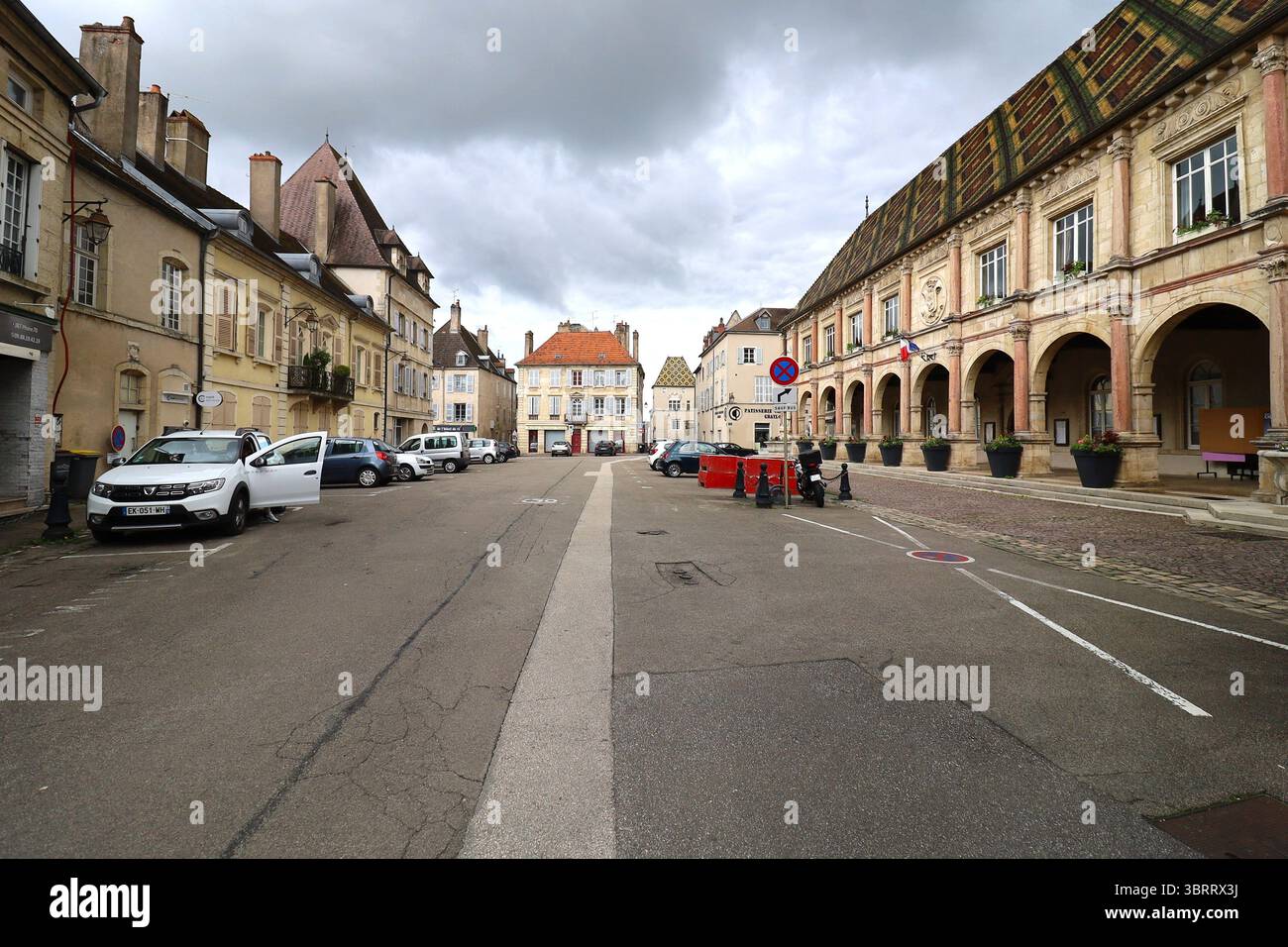 Typische Straße, Stadt Gray, Departement Haute Saône, Frankreich Stockfoto