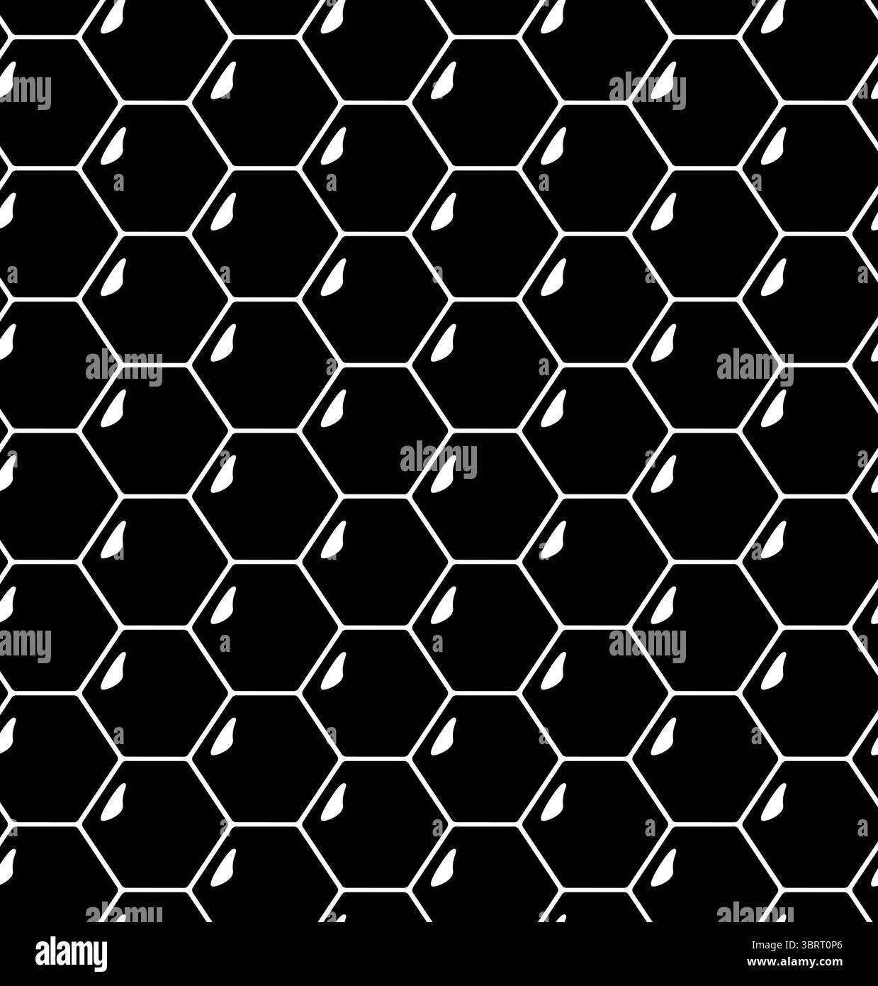 Nahtloses Wabenmuster. Vektorgrafik-Strichdarstellung. bienenstock-Muster zur Dekoration, Bienenstock-Symbol für Stoffdesign. Perfekt für Karten, Dekora Stock Vektor