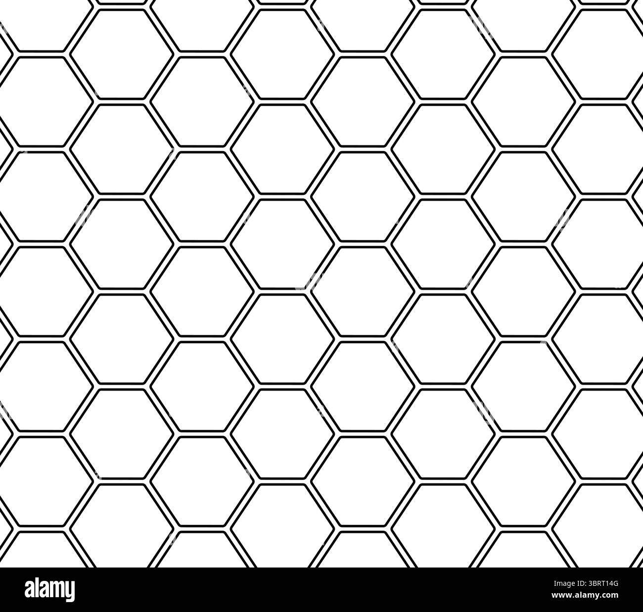 Nahtloses sechseckiges Muster. Vektorgrafik-Strichdarstellung. Geometrischer Hintergrund in Wabenform. Design für Modegrafiken, Textildrucke, Stoffe Stock Vektor