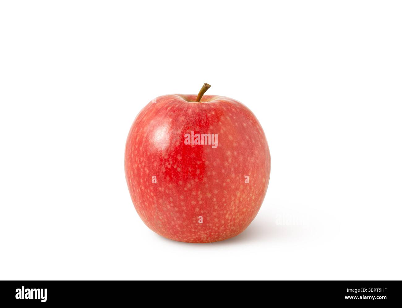 Rosa Damenapfel isoliert. Frischer roter Apfel mit Schneidepfad Stockfoto