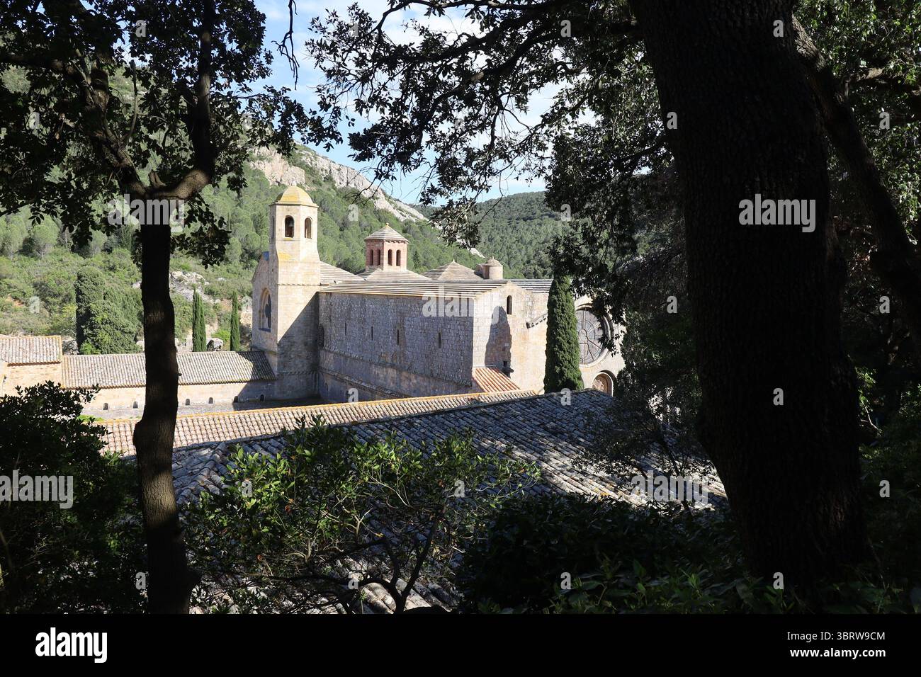 Fontfroide Abbey, Zisterzienserabtei, Stadt Narbonne, Departement Aude, Frankreich Stockfoto