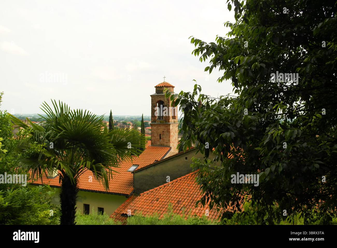 Blick auf die Stadt Marostica, Provinz Vicenza, Veneto, Italien Stockfoto