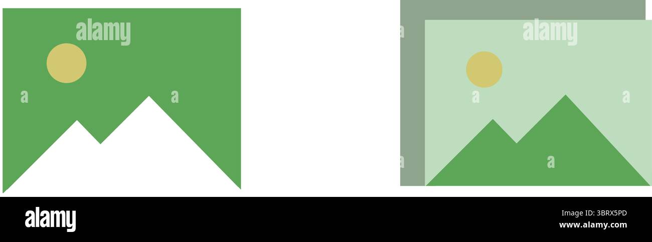 Bildersymbole, Bildsymbole Und Fotoschilder, Vektorillustration Stock Vektor