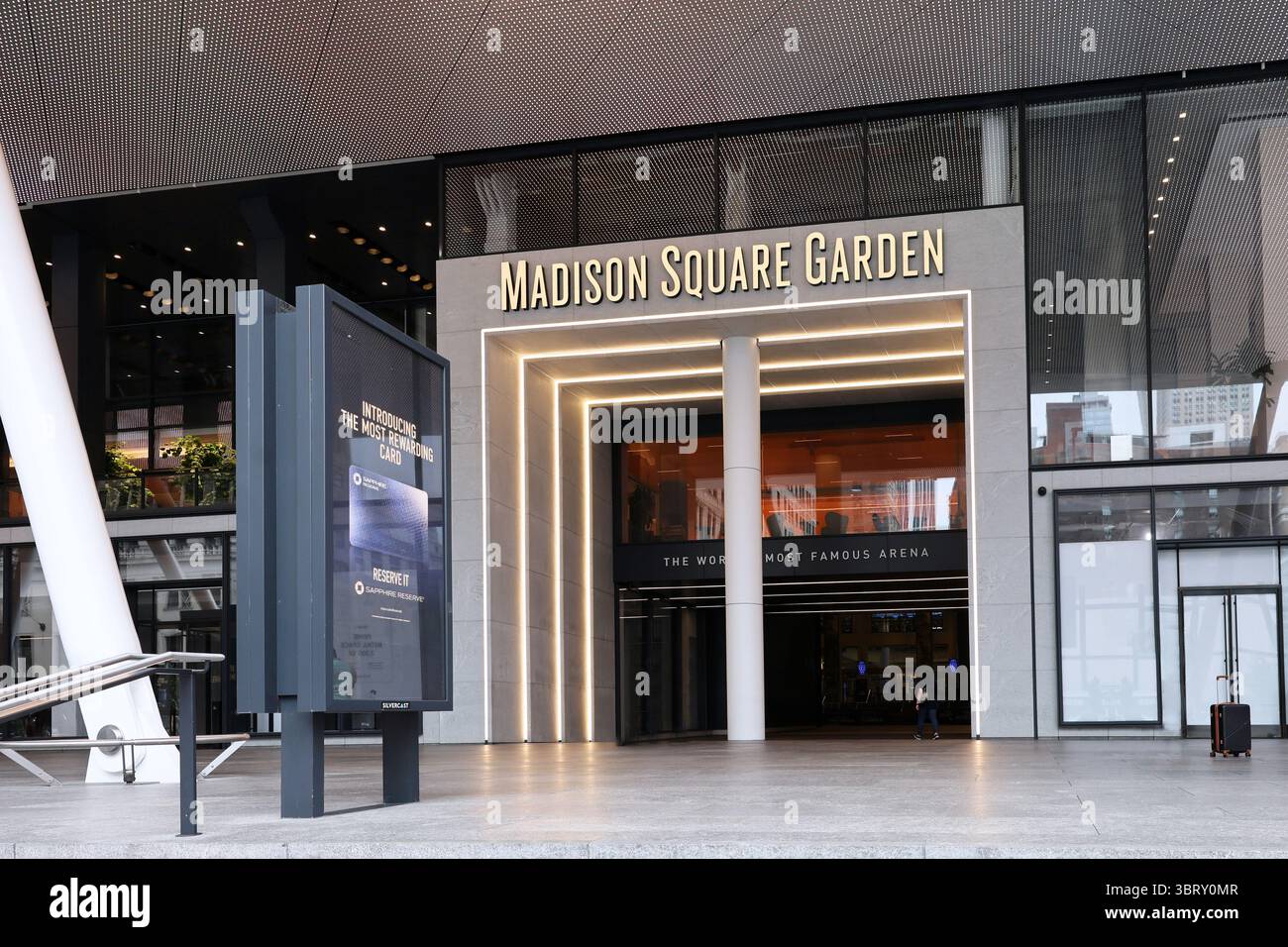 Eintritt zur Madison Square Garden Arena in New York City Stockfoto