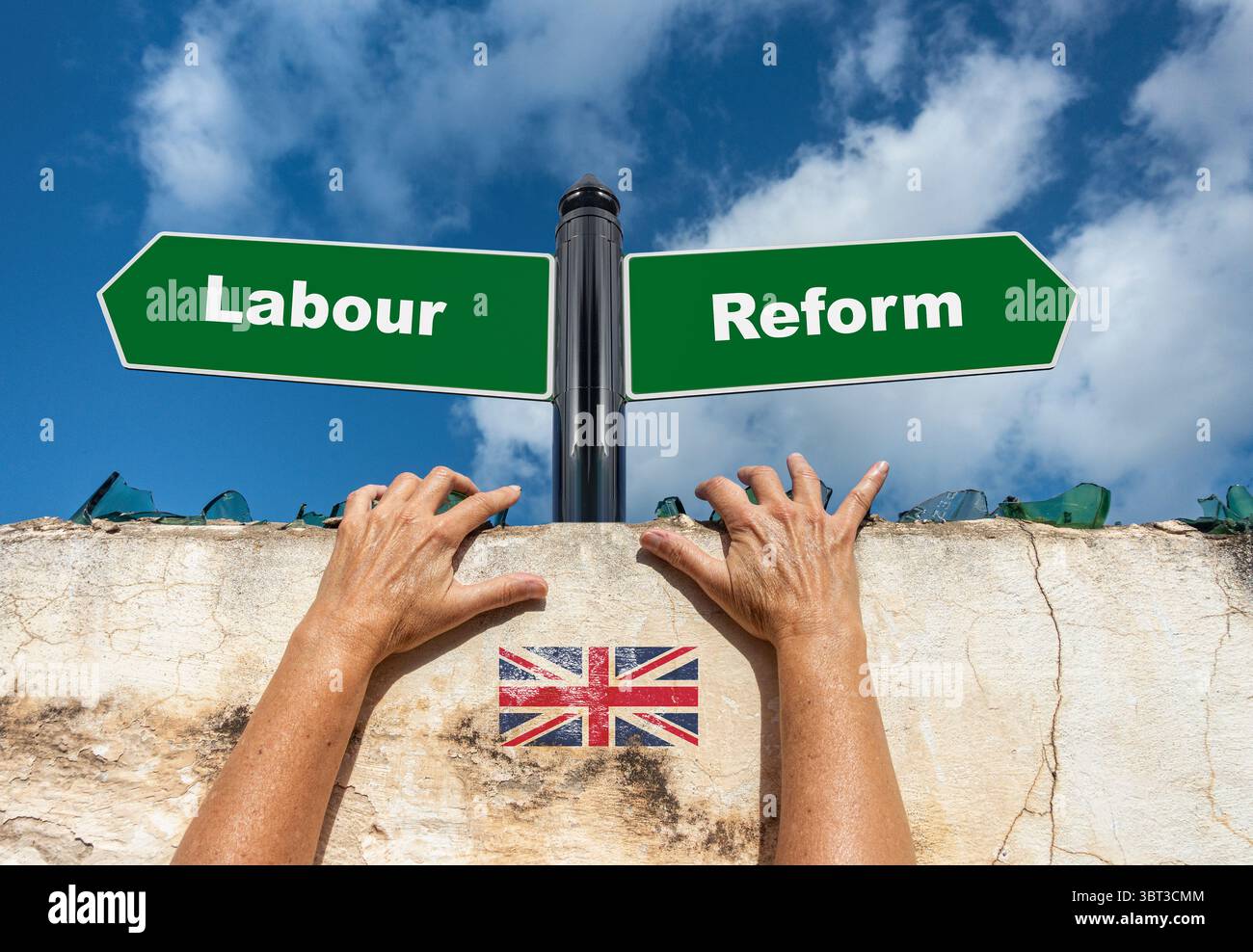 Reformpartei Labour-Partei Zeichenkonzept Stockfoto