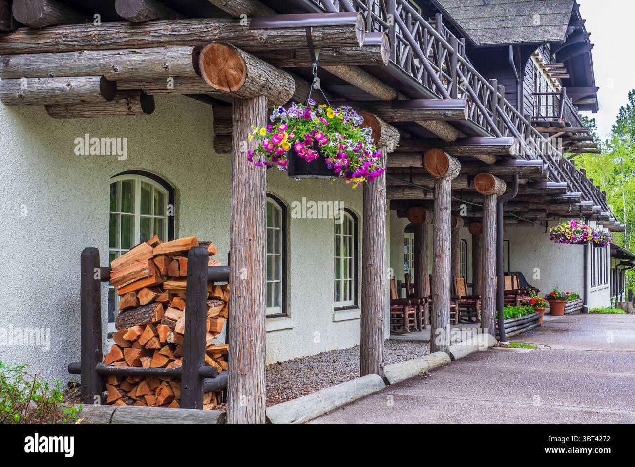 Lake McDonald Lodge, Glacier National Park, Montana. Stockfoto