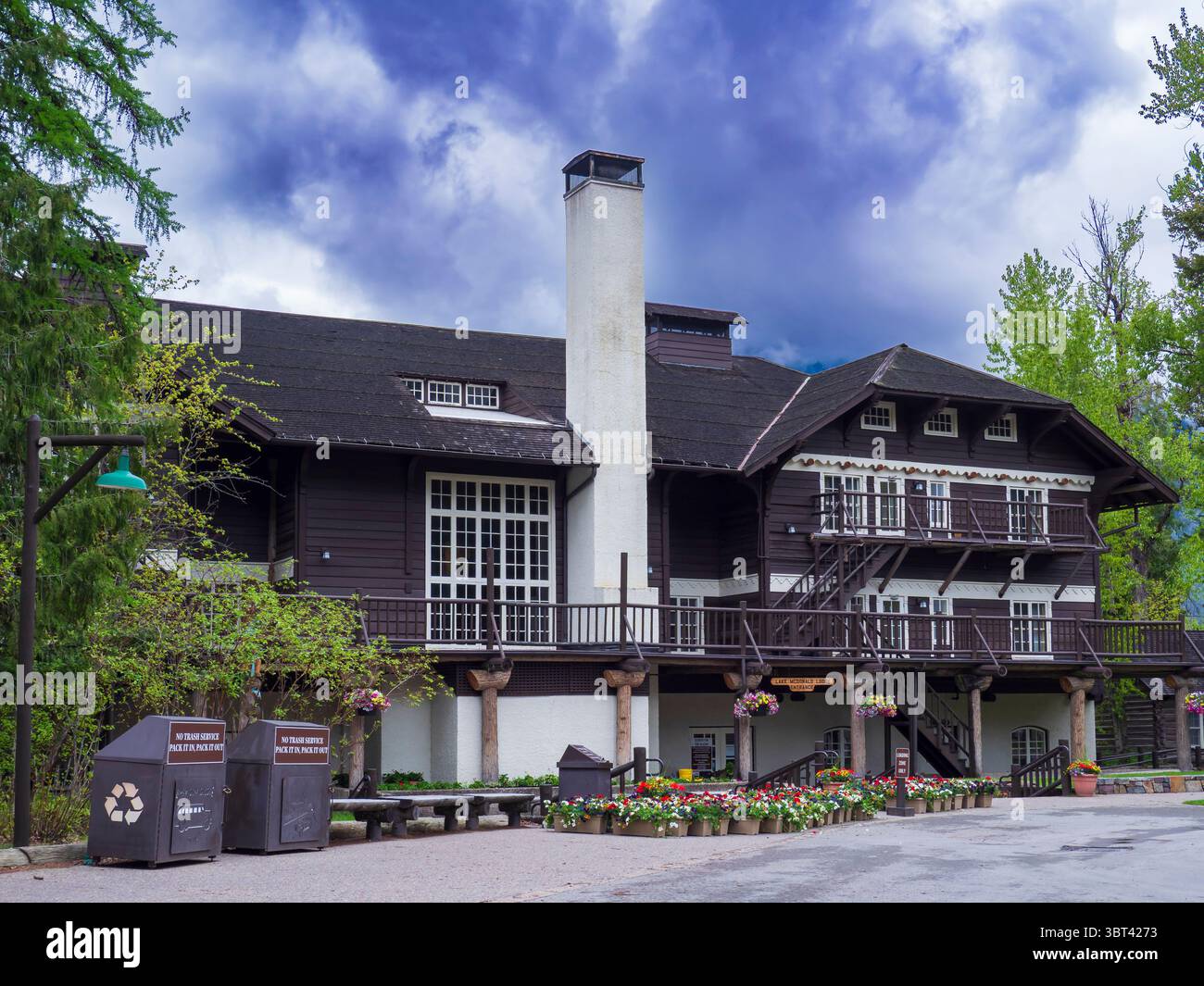 Lake McDonald Lodge, Glacier National Park, Montana. Stockfoto