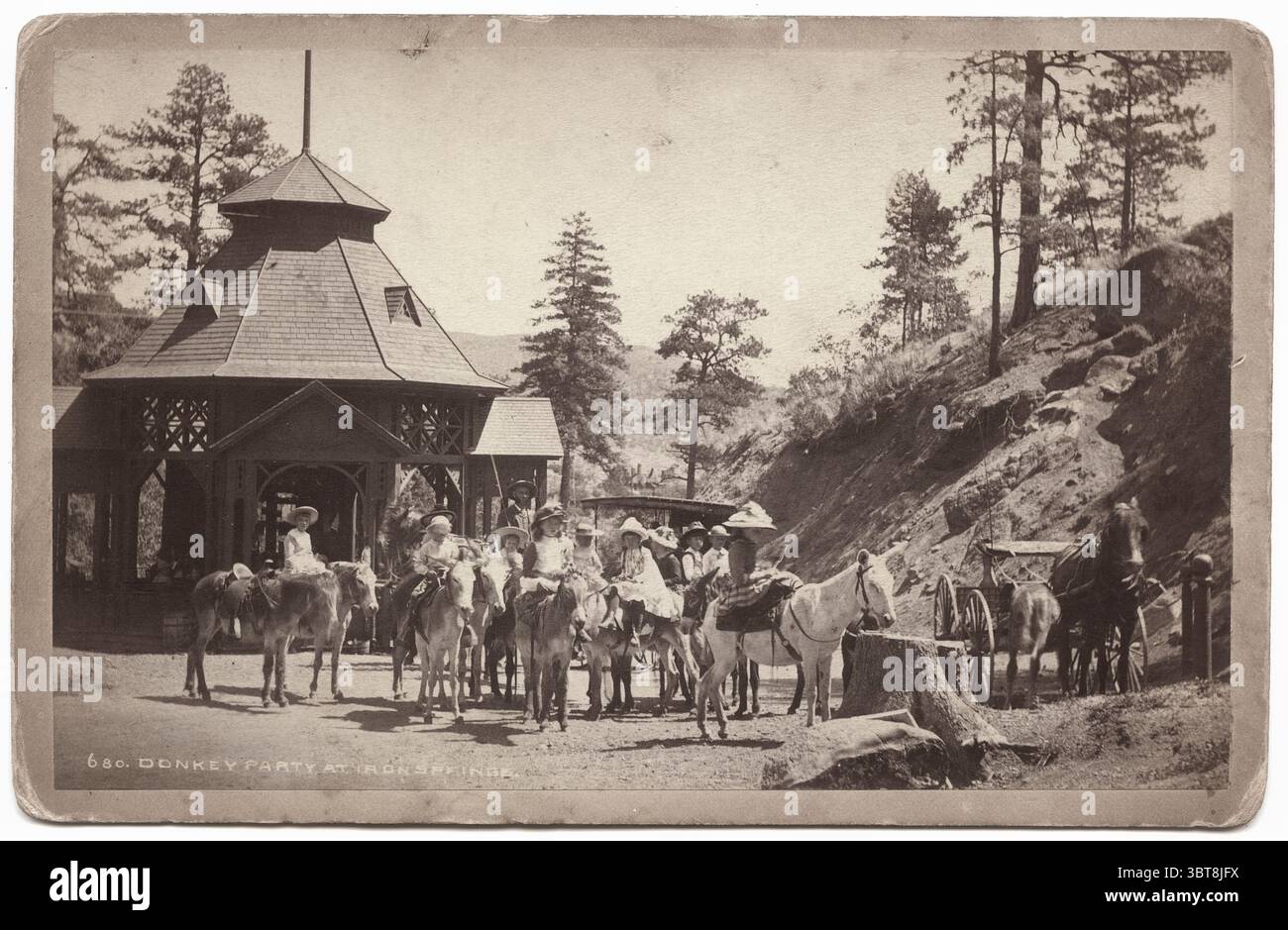 Eselparty in Iron Springs, ca. 1880, von William Henry Jackson Stockfoto