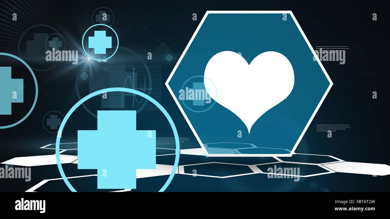 Digitale Hintergrund mit Herzen anmelden Stockfoto