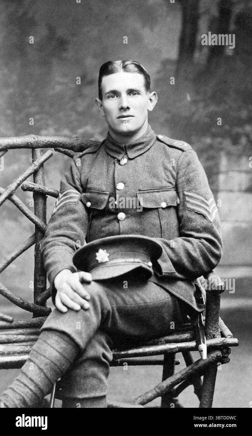 Sgt G Sampson Porträt aus dem 1. Weltkrieg Studio Porträt Stockfoto