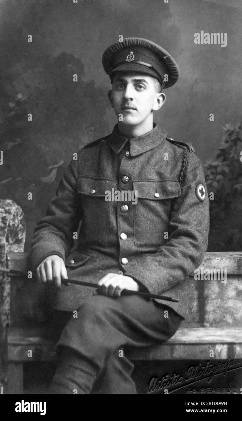 Atelierporträt des britischen Armeepersonals RAMC Stockfoto