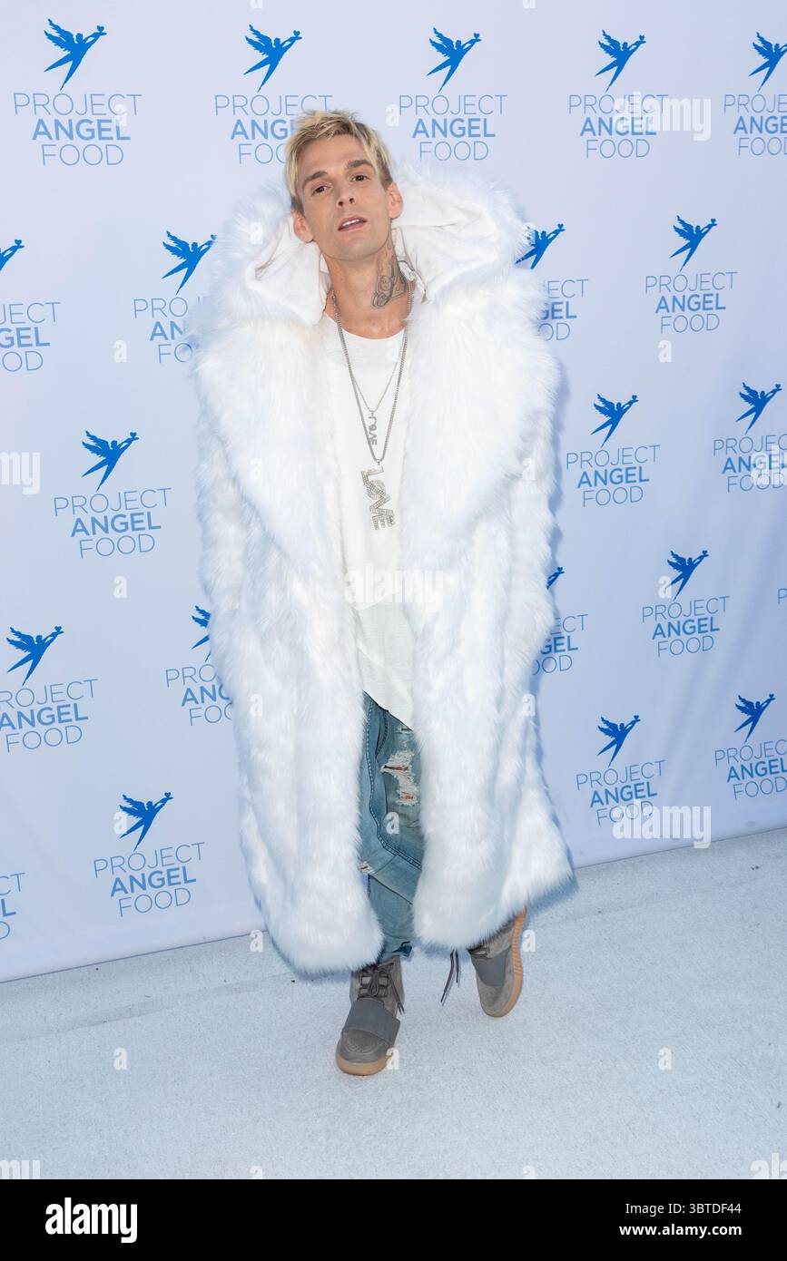 19. August 2017, Los Angeles, Kalifornien, USA: AARON CARTER nimmt an der „Angel Awards“-Gala von Project Angel Food in Los Angeles, Kalifornien Teil (Foto: © Charlie Steffens/ZUMA Wire) Stockfoto
