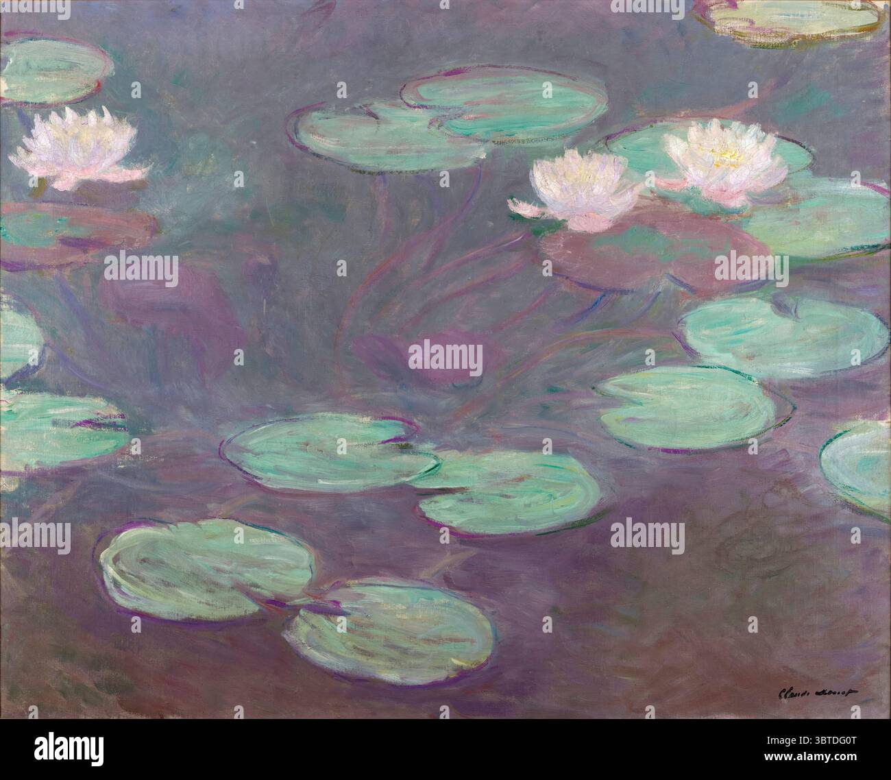 Claude Monet, Rosa Wasserlilien, Ölgemälde auf Leinwand, 1897-1899 Stockfoto
