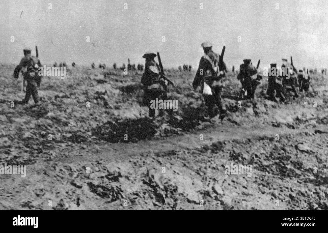 Dritte Welle 0f Truppen bei Arras. Stockfoto