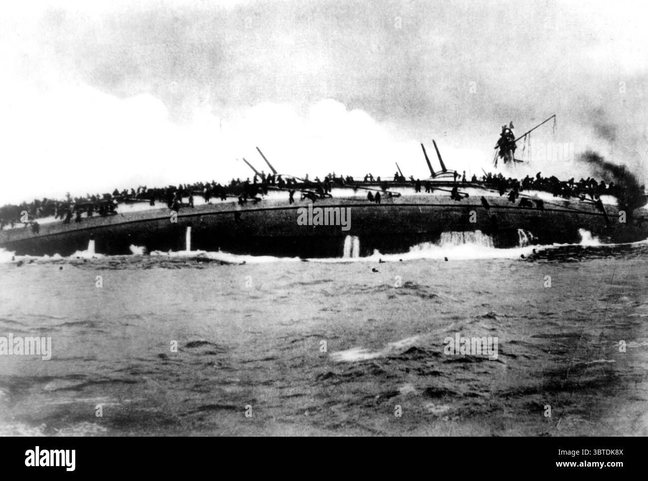 Der Untergang des Deutschen Kreuzers Blucher in der Nordsee. 24. Januar 1915 Stockfoto