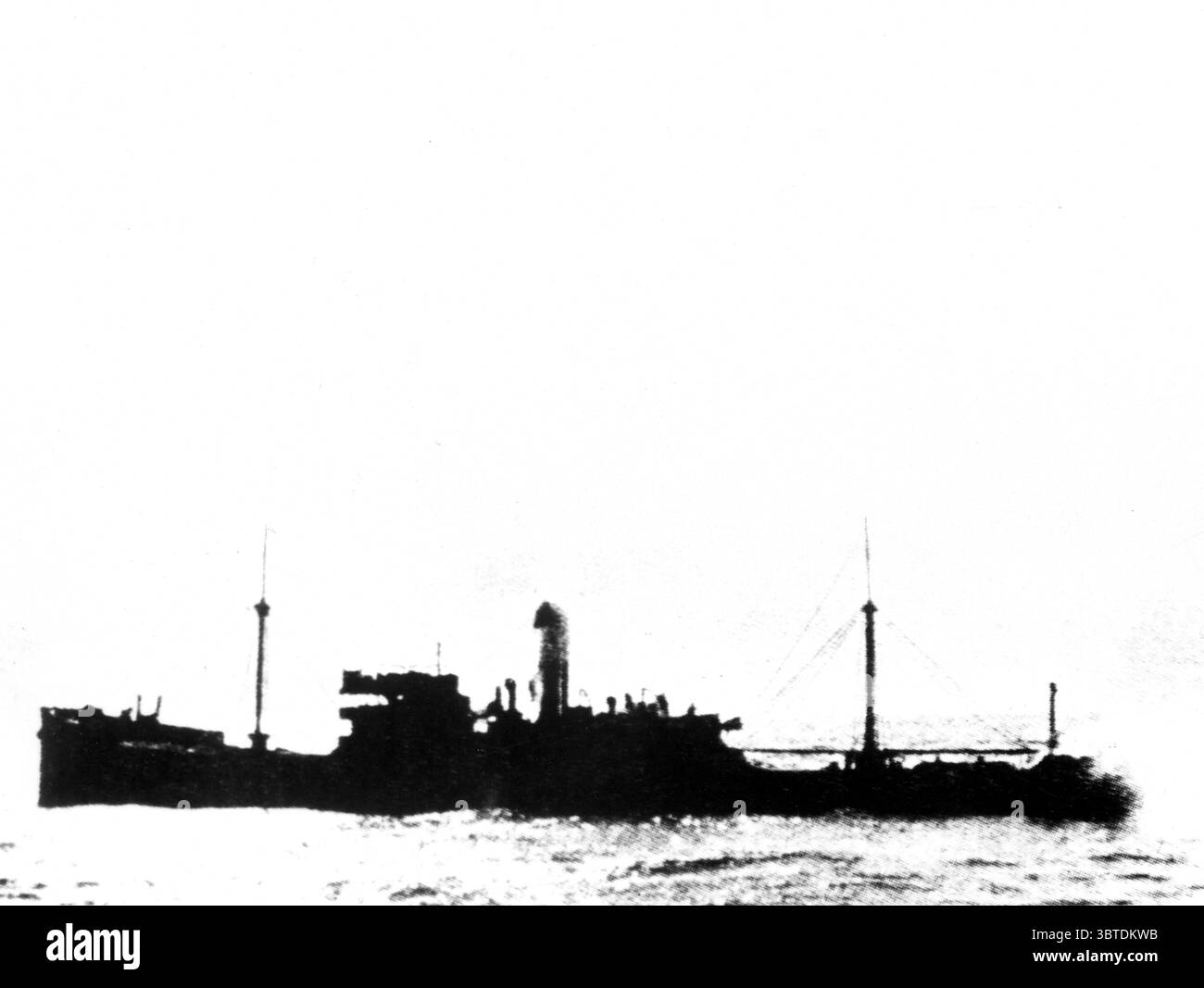 Ein Handelsschiff auf See Stockfoto