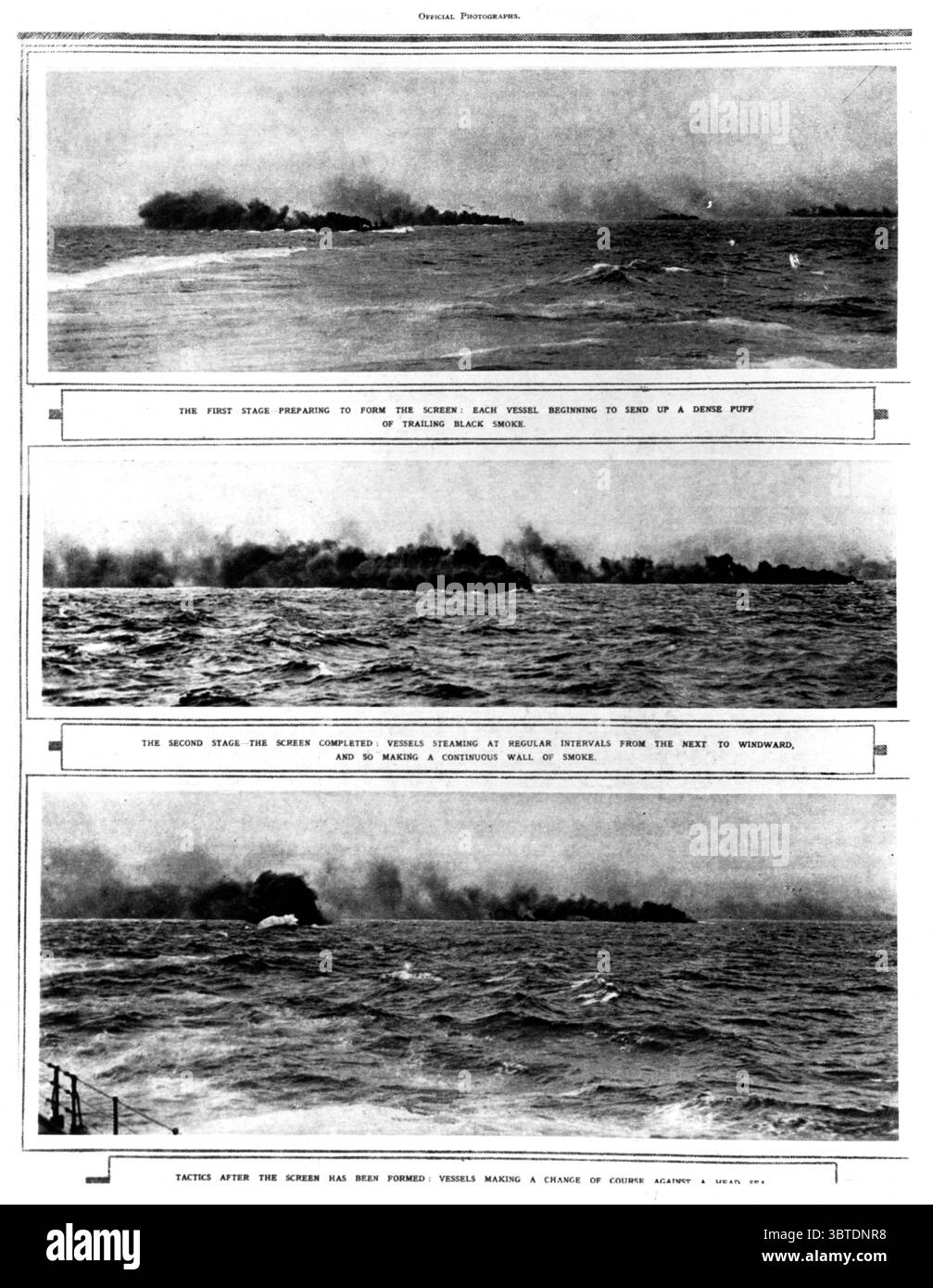 Rauchschutz-Taktik auf See 23. Juni 1914 Stockfoto