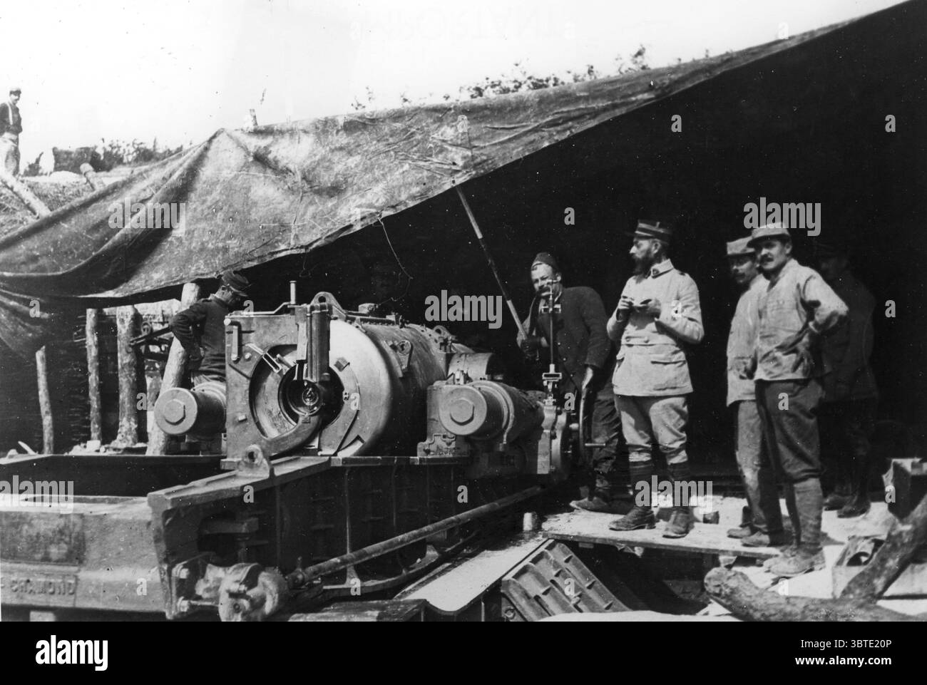 Französische 320-mm-Geschütze . Stockfoto