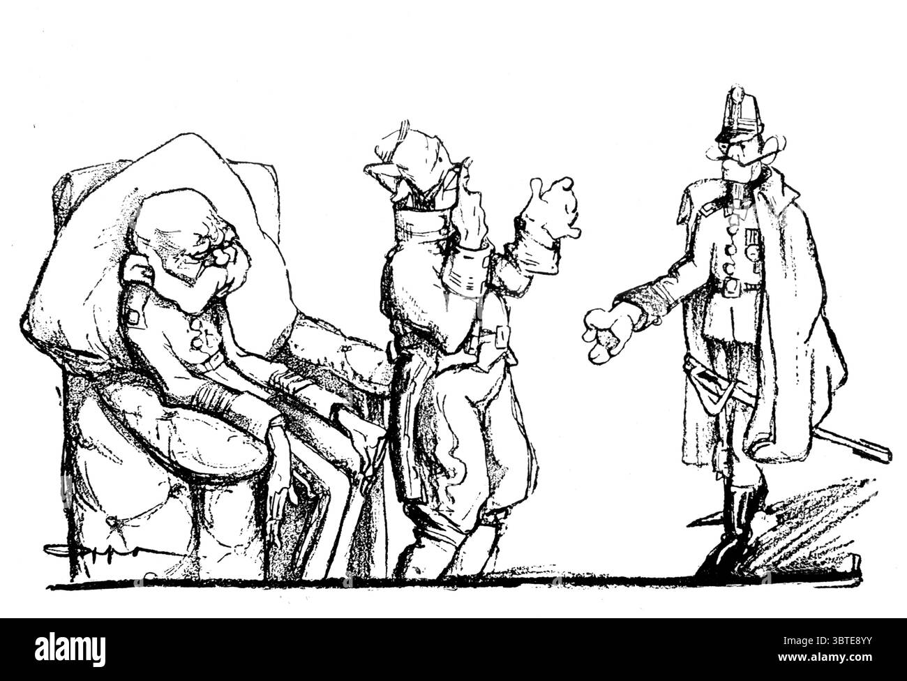 Schlechte Nachrichten, Heiliger Meister, Przemysl ist gefallen, Schweigen! Willst du einen Toten töten? ' Stockfoto