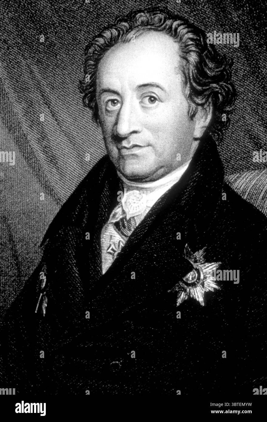 Johann Von Goethe. Goethe, Johann Wolfgang von Deutscher Dramatiker, Schriftsteller, Dichter und Wissenschaftler; Führer der romantischen Bewegung; schrieb Verse „Egmont“ 1788, „Faust“ 1808–1832, Roman „Wilhelm Meister“ 1796–1829, Gedicht „Hermann und Dorothea“ 1798  1749-1832 Stockfoto
