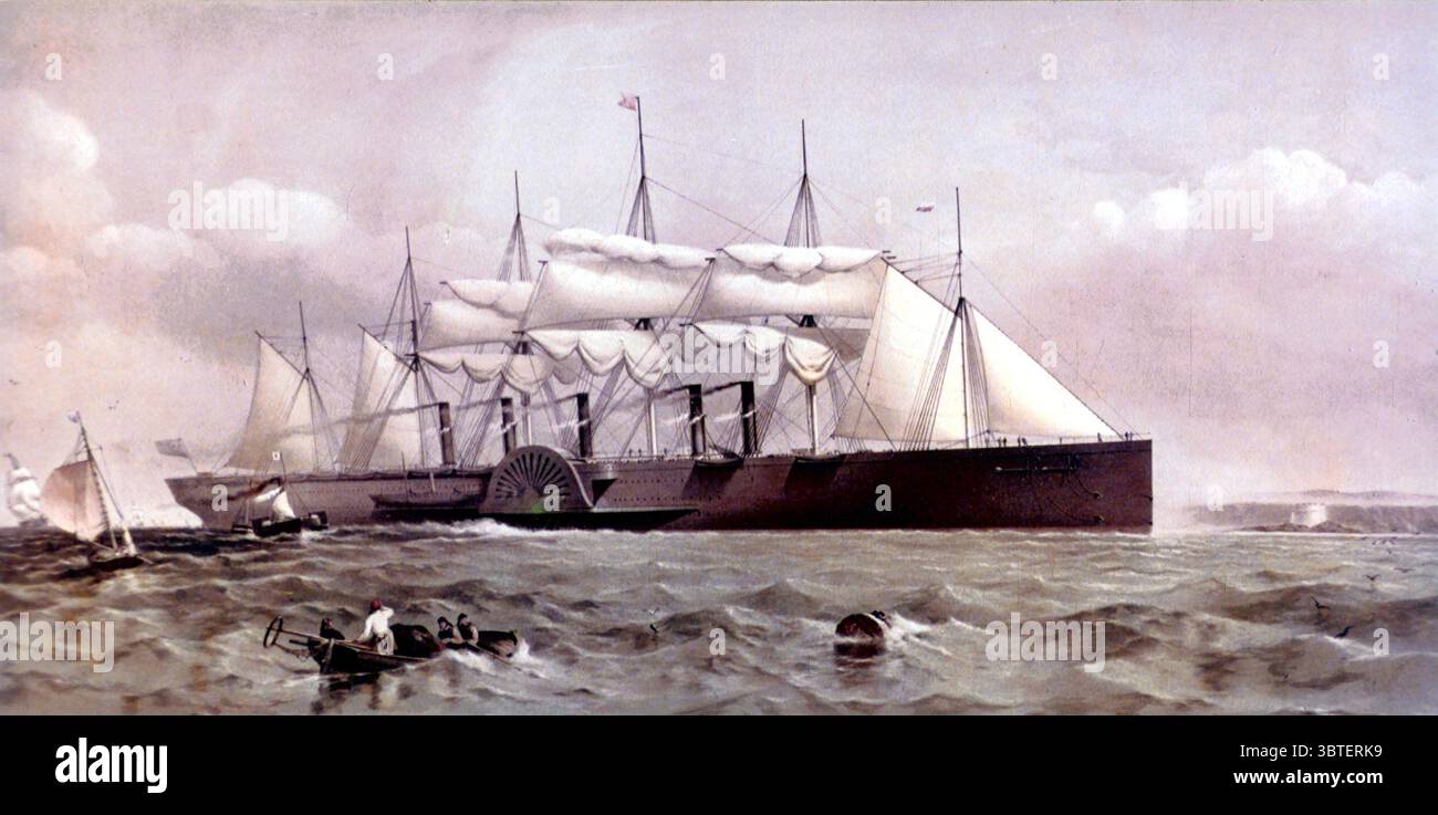 Dampfschiff aus dem 19. Jahrhundert Great Eastern Stockfoto