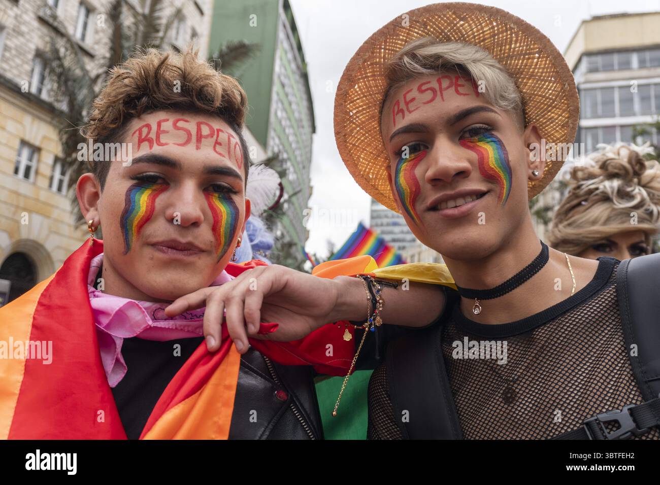 30. Juni 2019, Bogota, Kolumbien: Einige Menschen in der Homosexuellen-Pride-Feier (Foto: © Daniel Garzon / Vwpics/VW Pics via ZUMA Wire) Stockfoto