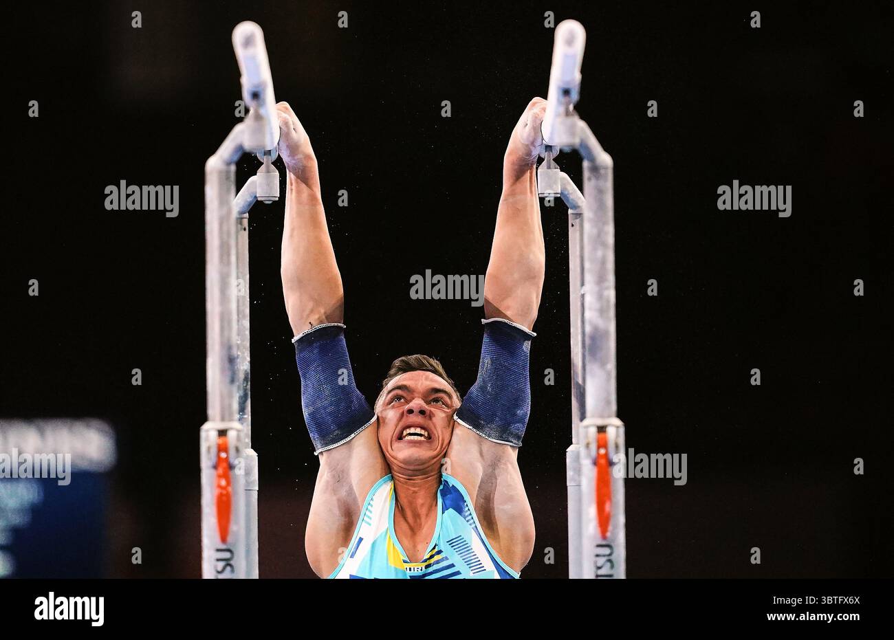 11. Oktober 2019: Milad Karimi aus Kasachstan tritt bei der 49. FIG Kunstturnen-Weltmeisterschaft in der Hanns Martin Schleyer Halle in Stuttgart an. Ulrik Pedersen/CSM.(Kreditbild: &Copy; Ulrik Pedersen/CSM via ZUMA Wire) Stockfoto