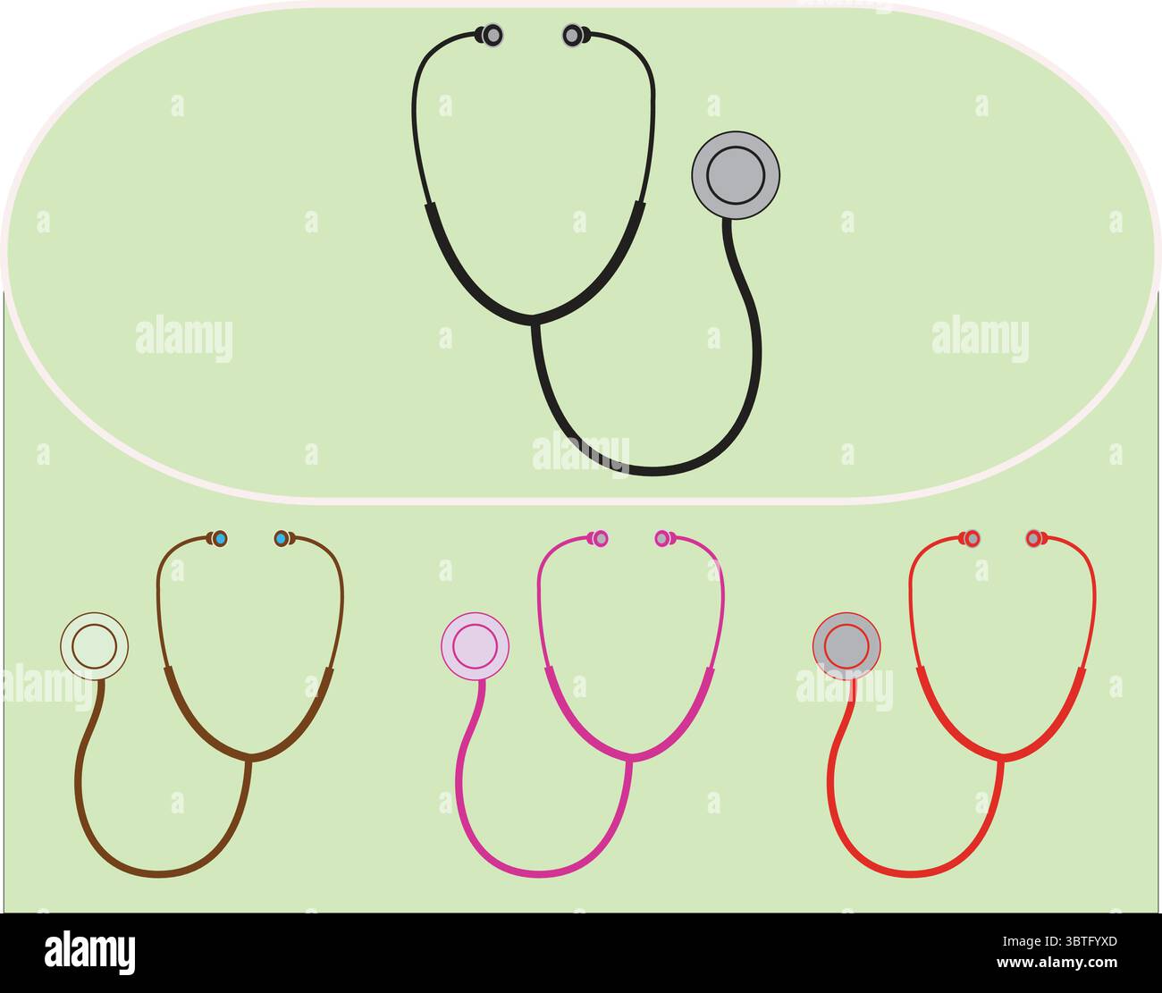 Stethoskop Vector Design Line Art Stock Vektor
