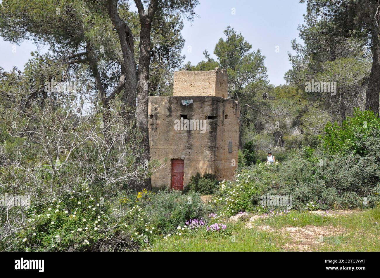 Gedenkstätte für die Verteidiger des Kibbuz Kiryat Anavim in den Judäischen Hügeln Israels. Im arabisch-israelischen Krieg 1948 wurde das 4. Bataillon der Palmach (Har Stockfoto