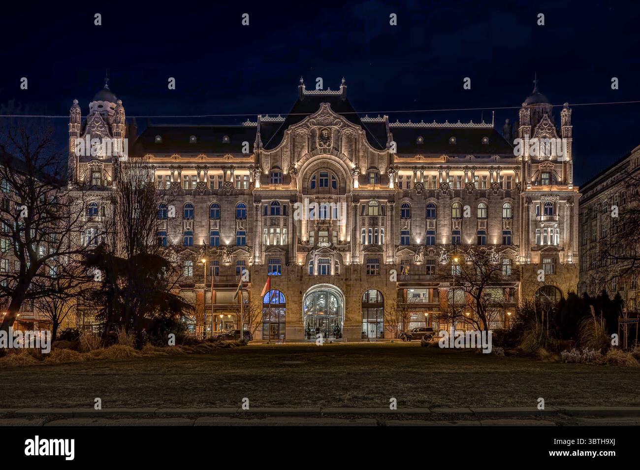 Gresham Palace, das heute ein Four Seasons Hotel beherbergt, wurde 1905-07 von Zsigmond Quittner erbaut Stockfoto